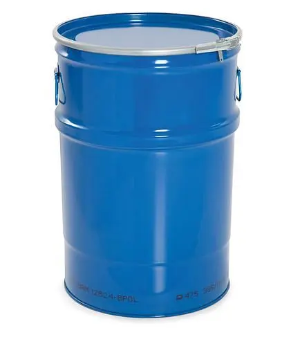 DENIOS Stahl-Deckelfass 60 Liter innen und außen lackiert 217273