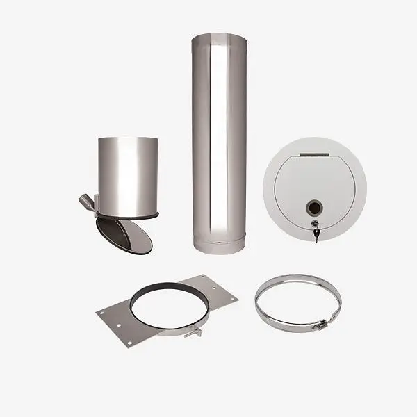 HKW Wäscheabwurf-System Komplett Set 1 Edelstahl Schachtlänge: 130 Meter Ø 250 mm 22501N