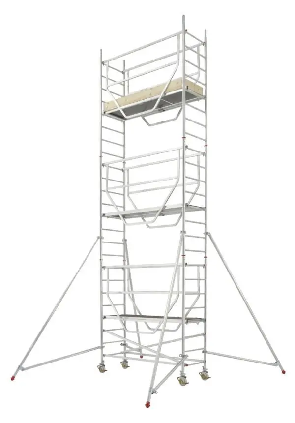 HYMER Fahrgerüst ADVANCED SAFE-T nach DIN EN 1004 Modul 1 + 2 + 3 Rahmenteilbreite 072 m Bühnenlänge 208 m Reichhöhe 7...