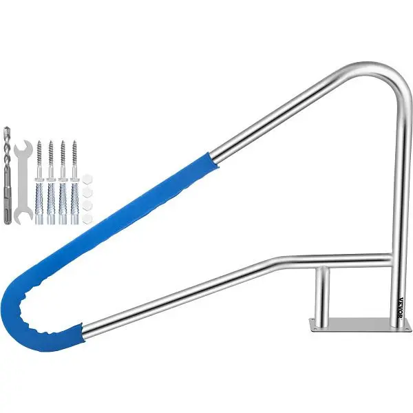 VEVOR Poolschiene Poolgeländer 55x32 "Pool Handlauf Edelstahl mit Handhabungabdeckung BXGYCFS4W55X32YC1V0