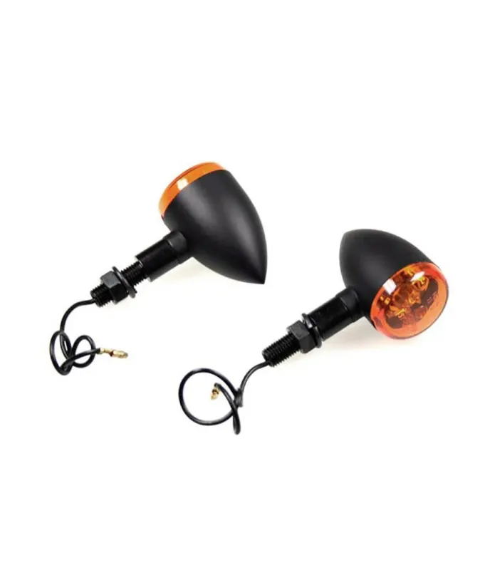 Blinker Moto Genehmigte Schwarze Bullet Übergroß