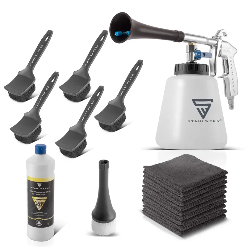 Tieferlegungs- Steelworks Profi compressed air cleaning pistol RP-90 ST set 1 liter für alle Modelle cleaners, rim brushe...
