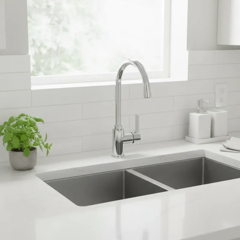 Start-Stopp Mischbatterie Spüle Paffoni Blau mit schwenkbarem Auslauf BLU180CR