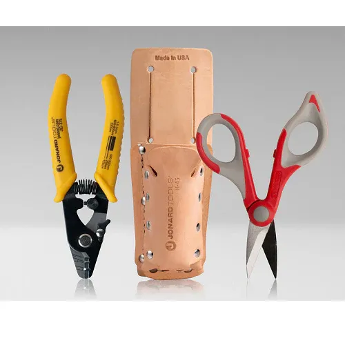 Fiber Stripper and Kevlar Shears Kit Echtleder Pouch TK-355