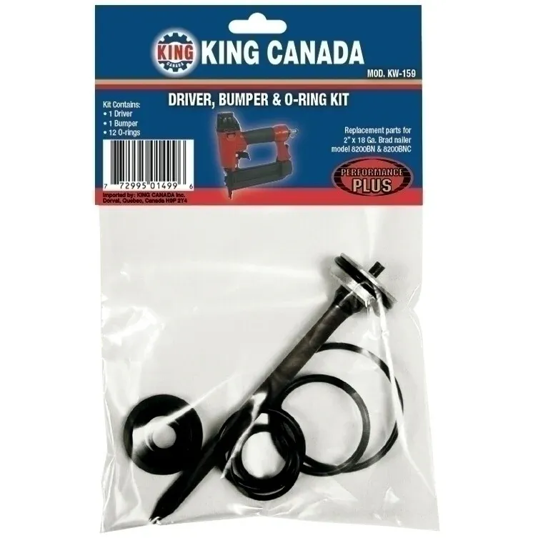 Performance Plus Driver, Bumper, O-Ring Kit No. KW-159 8200BN & 8200BNC