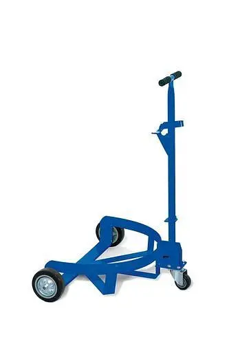 DENIOS Fassroller CADDY für 200-l-Fässer 250 kg 2 Last-1 Lenkrolle Hebel-/Zugstange 195075
