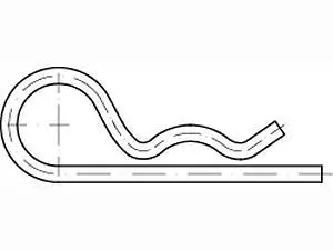 Federstecker DIN 11024 ähnl. DIN 11024 2 DrahtØ 2 leicht VE=S (25 Stück)