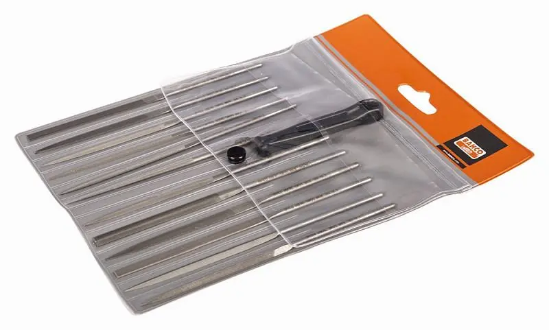 Bahco Nadelfeilenset 12-teilig 140 mm Kunststofftasche Hieb 2 2-472-14-2-0