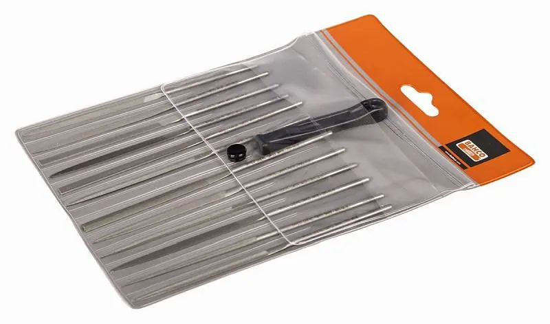 Bahco Nadelfeilenset 12-teilig 140 mm Kunststofftasche Hieb 0 2-472-14-0-0