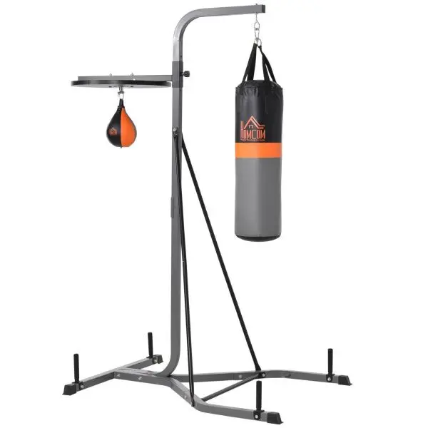 HOMCOM 2--1 Standdesign Boxsackständer Boxsack Punchingball Boxstation A91-073