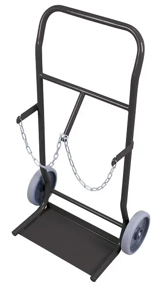 VARIOfit Stahlflaschenkarre für 2 Flaschen 10 Ltr. Inhantik Außenmaße: 565 x 370 x 1.045 mm RAL 7016 anthrazitgrau fk-1...