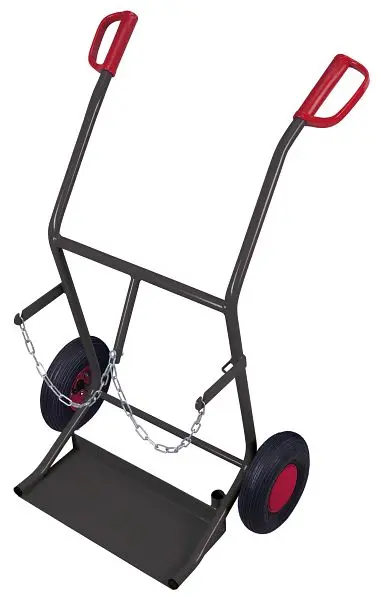 VARIOfit Stahlflaschenkarre für 2 Flaschen 20 Ltr. Inhantik Außenmaße: 710 x 570 x 1.110 mm RAL 7016 anthrazitgrau fk-1...