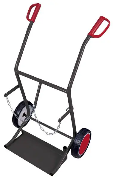 VARIOfit Stahlflaschenkarre für 2 Flaschen 20 Ltr. Inhantik Außenmaße: 705 x 570 x 1.110 mm RAL 7016 anthrazitgrau fk-1...