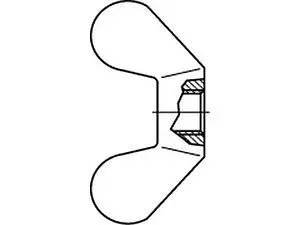 Flügelmuttern DIN 315 Temperguss M 16 galvanisch verzinkt VE=S (20 Stück)