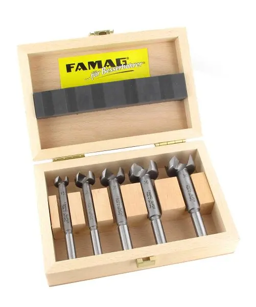 Famag Kunstbohrer WS 5-teiliger Satz im Holzkasten: Ø 15 20 25 30 35 mm 1633.505.00