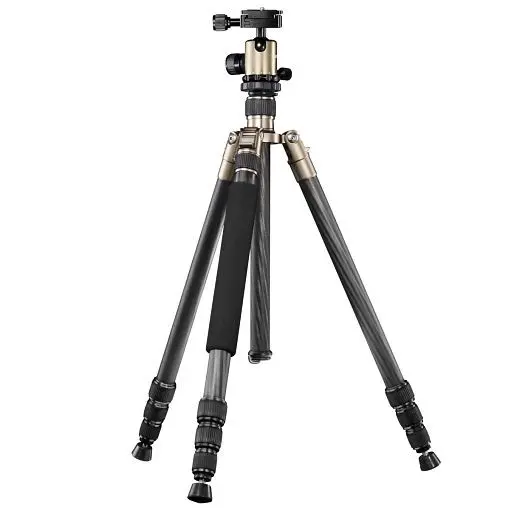 Mantona Titanium Carbon 2 1 Stativ 159cm inkl. Kugelkopf Innensechskantschlüssel M5 und Stativtasche 1018864
