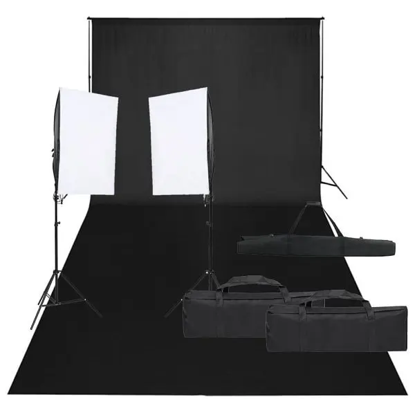 vidaXL Fotostudio-Set mit Beleuchtung und Hintergrund 3094750
