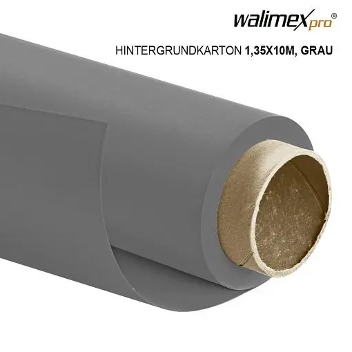 Walimex pro Hintergrundkarton 135x10m grau 1022806