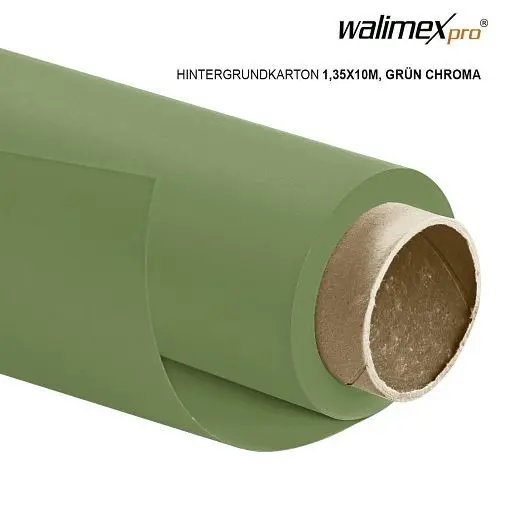 Walimex pro Hintergrundkarton 135x10m grün chroma 1022807