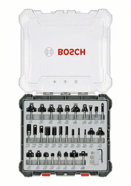 Bosch Fräser-Set 8-mm-Schaft 30-teilig 2607017475