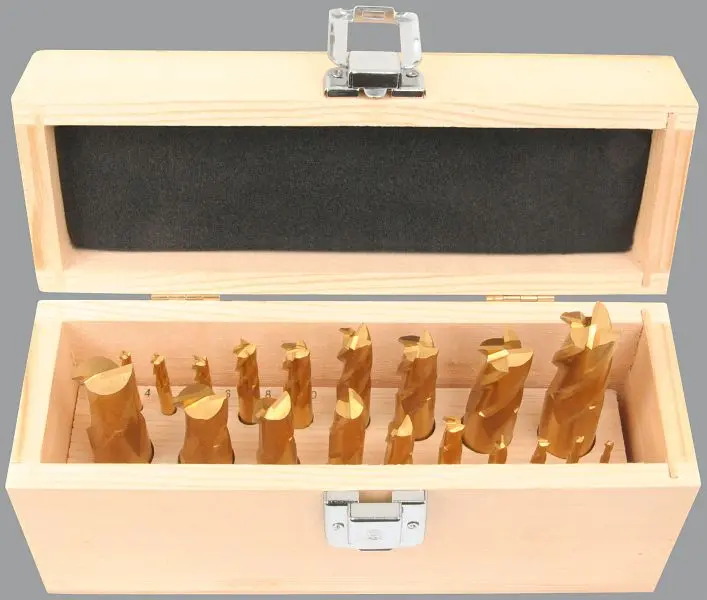 ELMAG Schaftfräsersatz Titan 20-teilig Kunststoff-Box 89031
