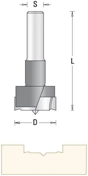 GUHDO HW-Beschlagbohrer Z2 S12 D30 L60 7560.300Z12