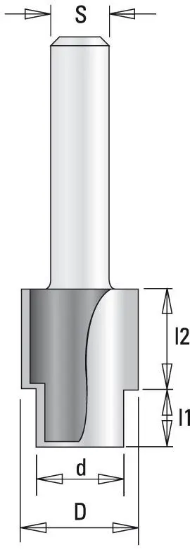 GUHDO HW-Stufenfräser Z2 S8 D163 d123 l195 l110 L55 7752.163.80