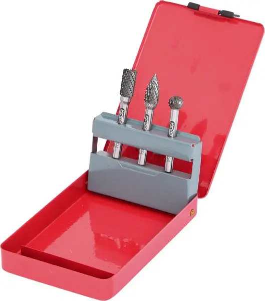 KS Tools HM Frässtift-Satz Stahlblechkassette 3-teilig 515.3203