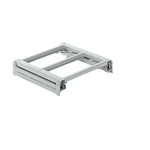 Auszugrahmen, BxT 890 x 860 mm, Fachlast 1000 kg, 100% ausziehbar, lichtgrau.
