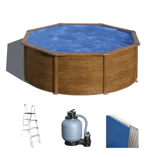 Gre Pacific rund Ø300 x 120 cm - Oberirdischer Stahlpool