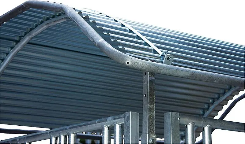 Patura Dachkanten-Sicherheitbügel umlaufend für Profi-Viereckraufen 200 x 205 m 303545