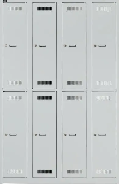 Bisley LIGHT Garderoben- Allzweckschrank LIGHT Garderobenschrank LIGHT 4 Abteile 300 à 2 Fächer Farbe lichtgrau GL12Q2245
