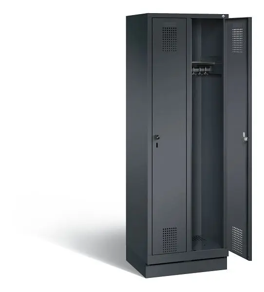 C+P Garderobenschrank Evolo H1800xB610xT500mm Farbe: Schwarzgrau 48020-20 S10076