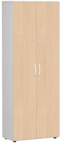 geramöbel Garderobenschrank mit ausziehbarem Garderobenhantiker mit Standfüßen inkl. Türdämpfer 800x420x2160 Buche/Li...