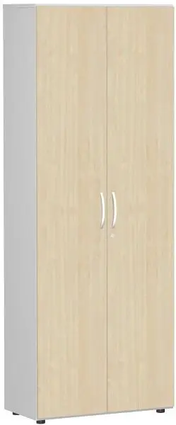 geramöbel Garderobenschrank mit ausziehbarem Garderobenhantiker mit Standfüßen inkl. Türdämpfer 800x420x2160 Ahorn/Li...