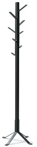 Deskin Garderobenständer PARRITA 8 Hut-/ Mantelhaken Metall schwarz H 1800 x B 500 x T 500 mm 278876