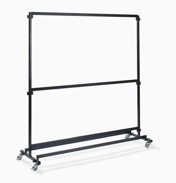Essentials Kleiderständer riesig ohne Haken aus Stahl Hammerschlag fahrbar und zerlegbar erweiterbar 192x60x200cm (BxTxH)...
