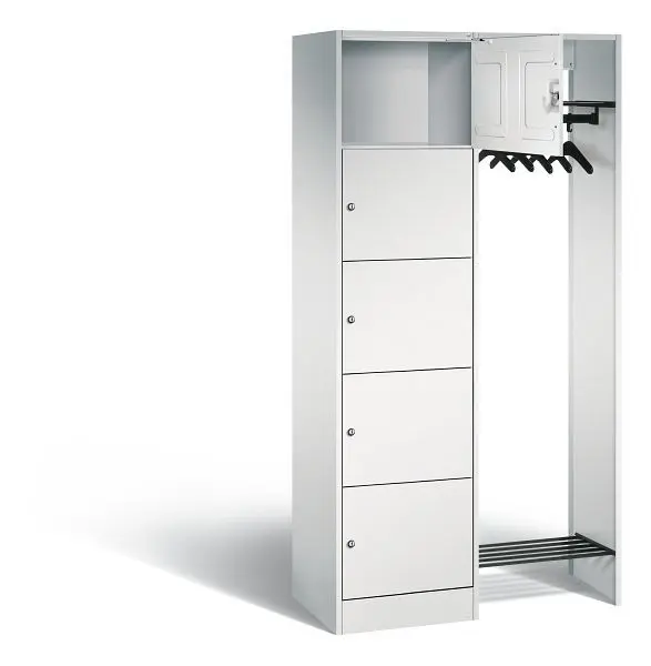 C+P Offene Garderobe Serie 8070 H1950xB960xT480mm Farbe: Lichtgrau 82700-00 S10000
