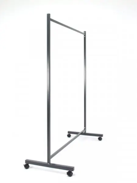 SYPRO Garderobenständer Modell 3 mit Garderobenstange fahrbar lichtgrau 1313002