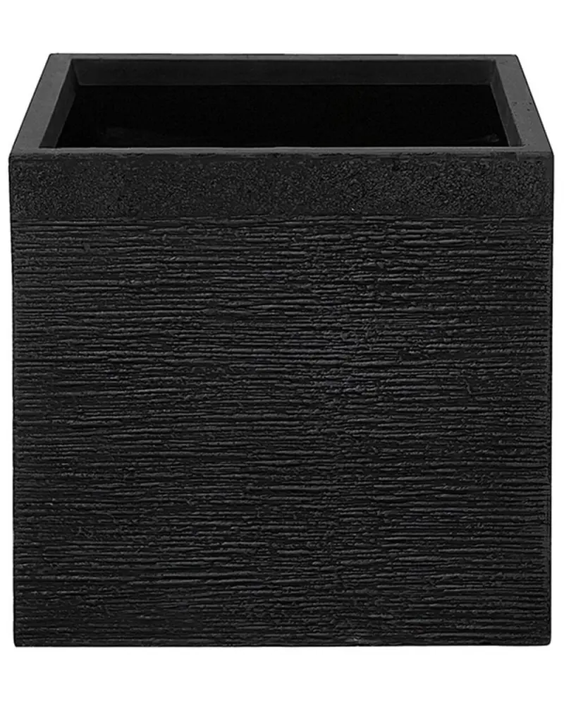 Anzucht- Blumenkübel PAROS Keramik 40 cm Schwarz