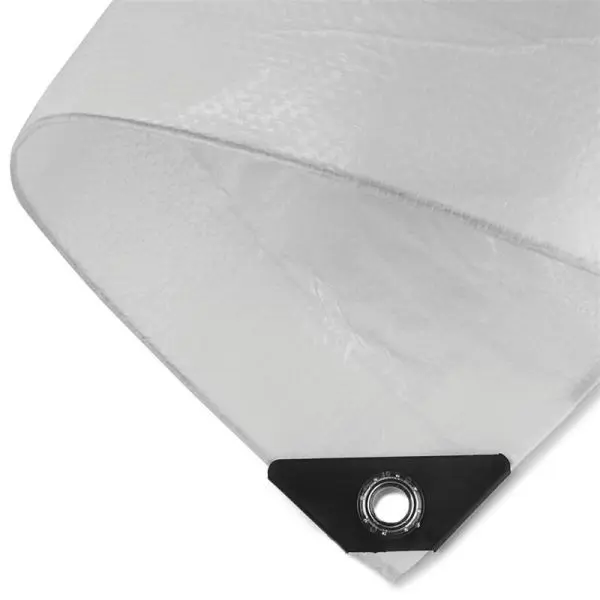 NOOR Abdeckplane Hobby 120g/m² Gewebeplane Grösse etwa 6 x 8m Farbe: weiß VE: 48m² 0430608FXXNW