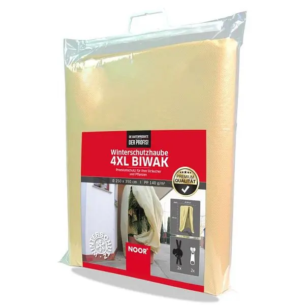 NOOR Winterschutzhaube Biwak XXXXL Ø250 x H 350 cm beige 140g/m² 0111BIWAXXXXL