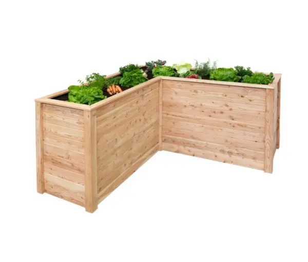 Westmann Lärchenholz Hochbeet Klassik L 170 Eckhochbeet Natur 170x170x84 cm WMHL117700