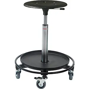 Atmungsaktive Schweißer- und Montagehocker, Sitz aus schlagzähem Kunststoff, Sitzhöhe 540 - 800 mm, Fußring mit Ablage.