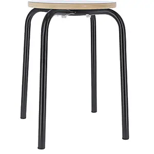 Hocker PARIS, Sitzhöhe 460 mm, schwarz.