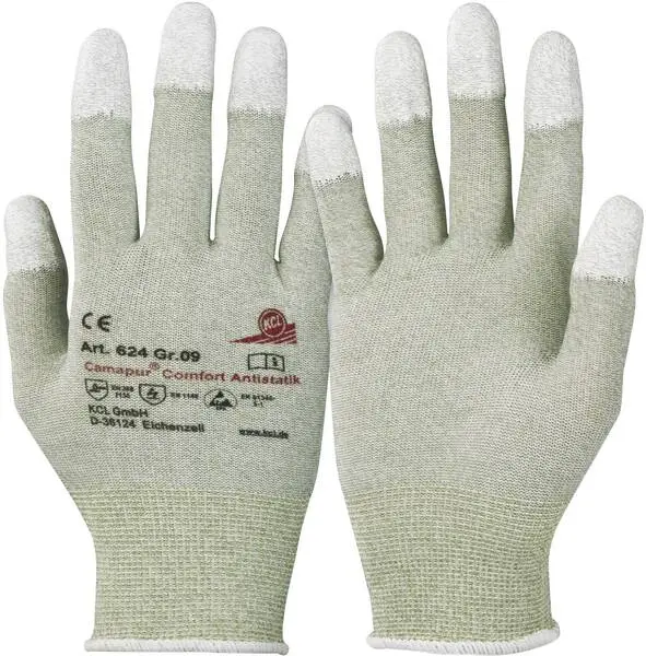 KCL Camapur Comfort Antistatik 624-9 Polyamid Arbeitshandschuh Größe (Handschuhe): 9, L EN 16350:2014-07 CAT II 1 Paar