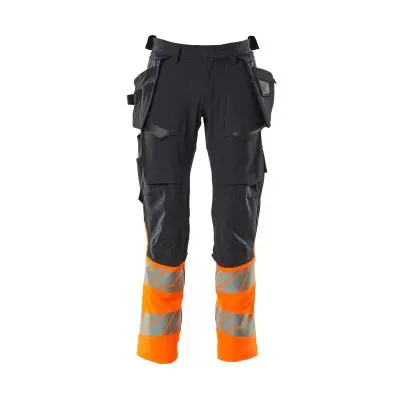 MASCOT® - Hose mit Hängetaschen ACCELERATE HARMLOS, Schwarzblau/hi-vis Orange, Größe 82C64