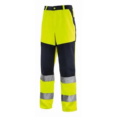 teXXor® - Warnschutz-Bundhose ROCHESTER, warngelb/navy, Größe 90 Neon-Gelb