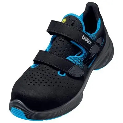 uvex - 1 G2 Sandalen S1 68289 schwarz/blau, Weite 12, Größe 48