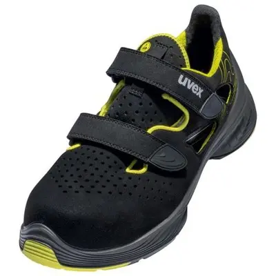 uvex - 1 G2 Sandalen S1 68429 schwarz/gelb, Weite 12, Größe 44